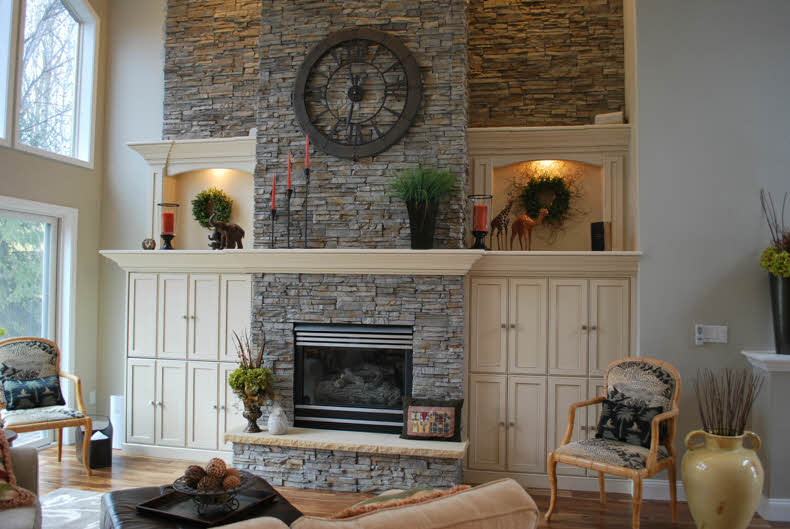 Fireplace Cabinets and Mantel